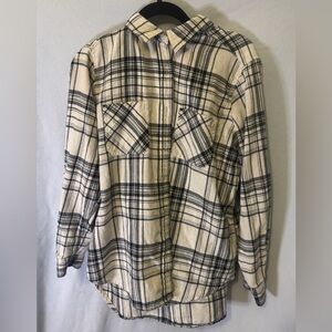 Mossimo Supply Co. Black and White Plaid Shirt